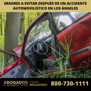 Errores a Evitar después de un accidente automovilístico en Los Ángeles