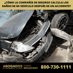 ¿Cómo la compañía de seguros calcula los daños de mi vehículo después de un accidente?