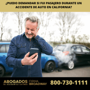 ¿Puedo Demandar si Fui Pasajero Durante un Accidente de Auto en California?