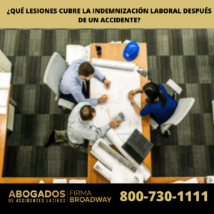 ¿Qué lesiones cubre la indemnización laboral después de un accidente?