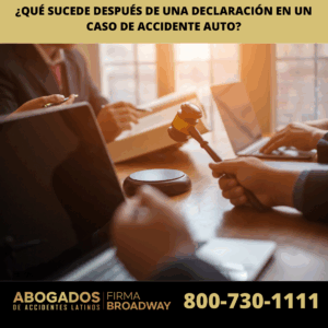 ¿Qué sucede después de una declaración en un caso de accidente auto?