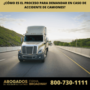 ¿Cómo es el proceso para demandar en caso de accidente de camiones?
