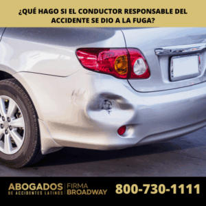 ¿Qué hago si el conductor responsable del accidente se dio a la fuga?